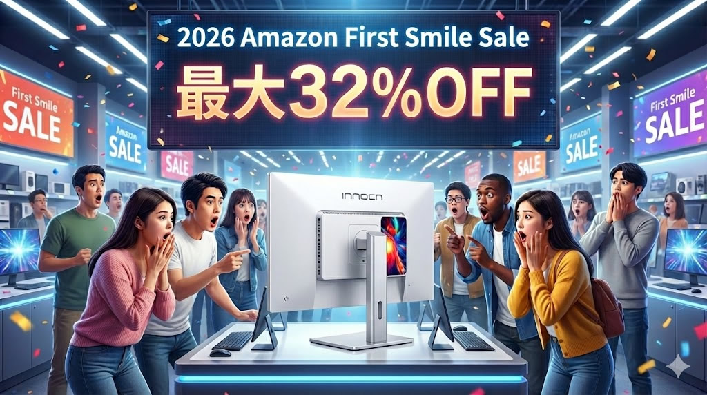 【2026Amazon初スマイルセール最大32%OFF】INNOCN Mini LEDモニター