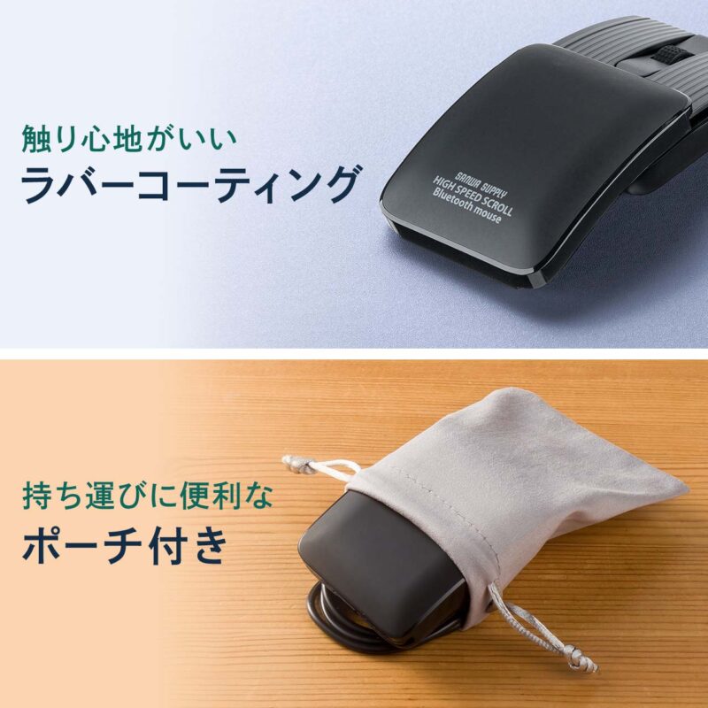 カバー部分にはラバーコーティングが施されていて、手に取った瞬間のフィット感もなかなか良好です。